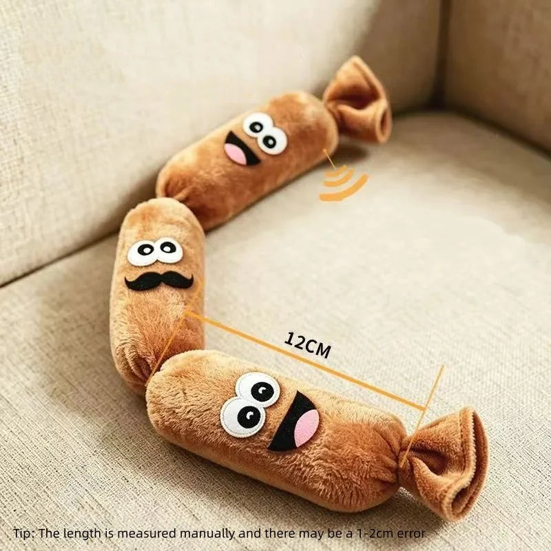 Squeaky sausage plush dog toy — photo 13