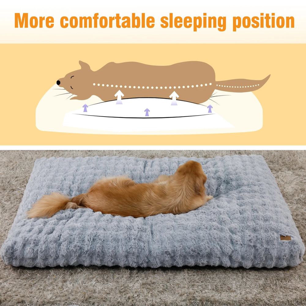 Ultra-Plush Crate Mattress – Washable Cushion Pad for Dog Crates