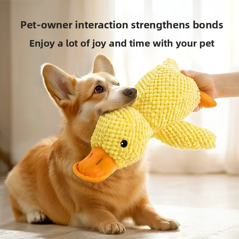 Calming duck squeaky plush dog toy — photo 9