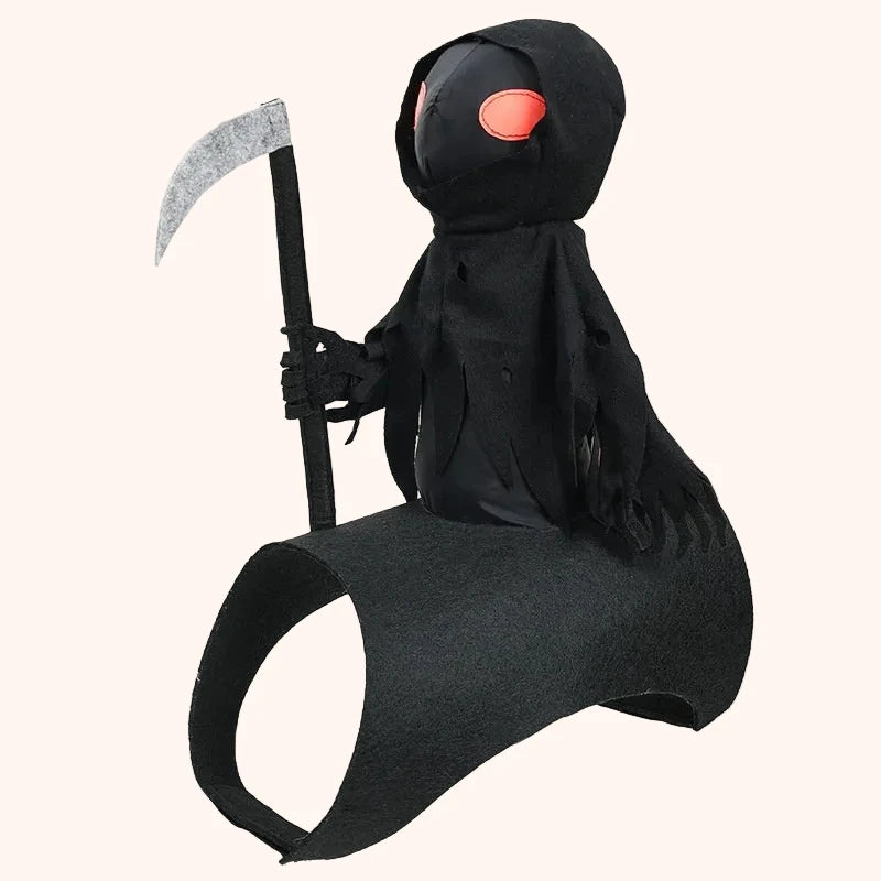 Grim Reaper Rider Pet Costume – Black