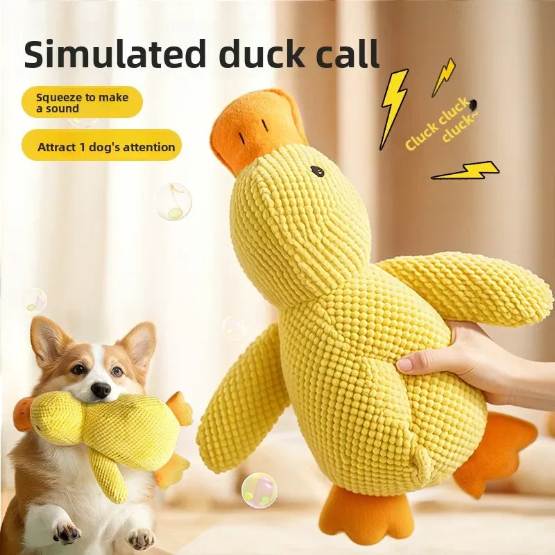 Calming duck squeaky plush dog toy — photo 8