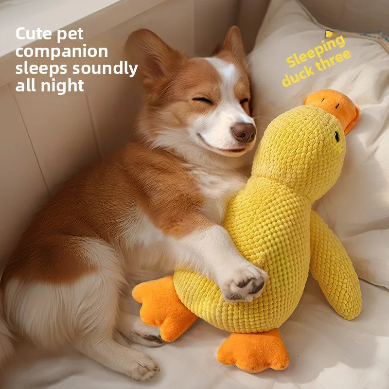 Calming duck squeaky plush dog toy — photo 7