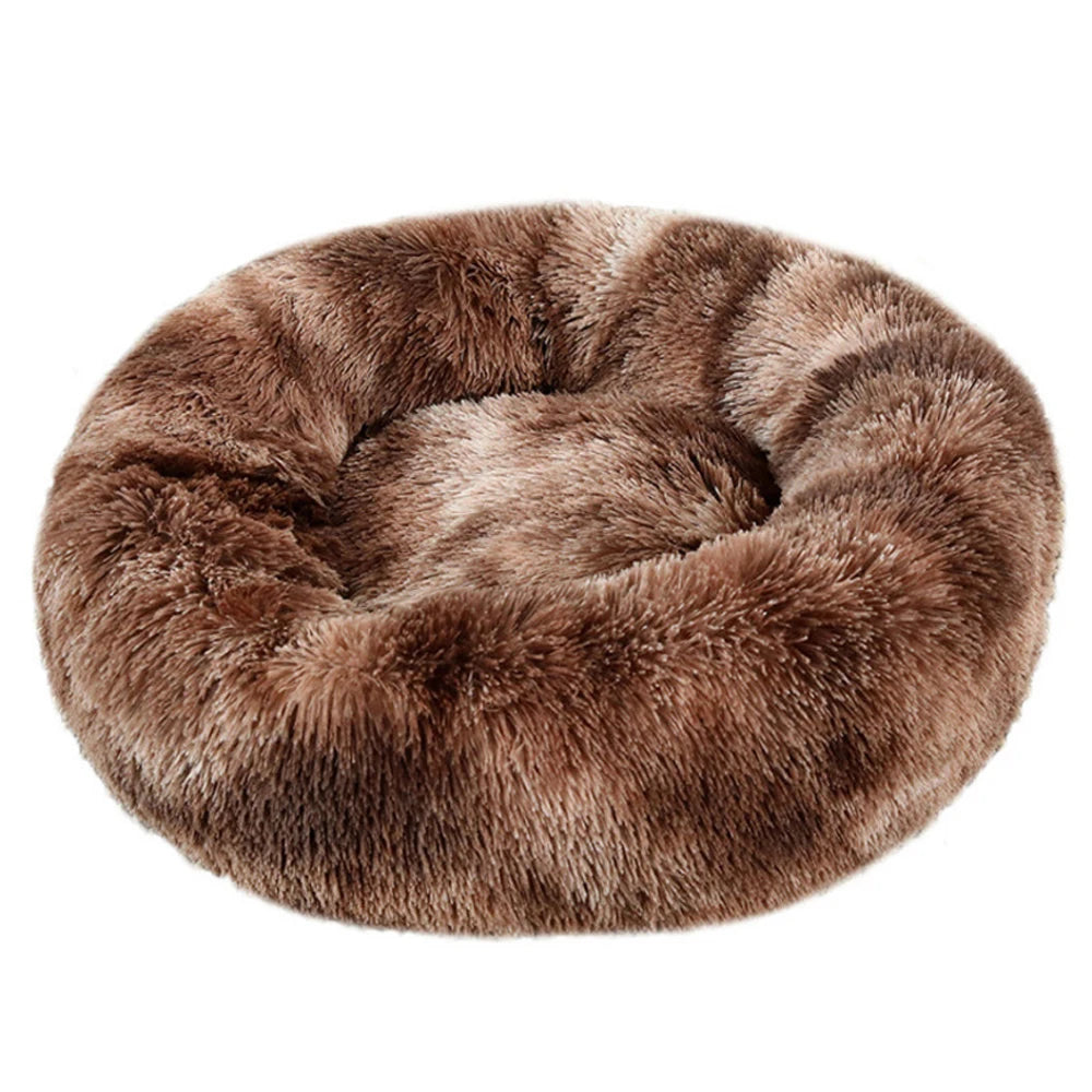 Donut Cuddler Dog Bed – Removable-Cover Plush Nest for Medium Dogs