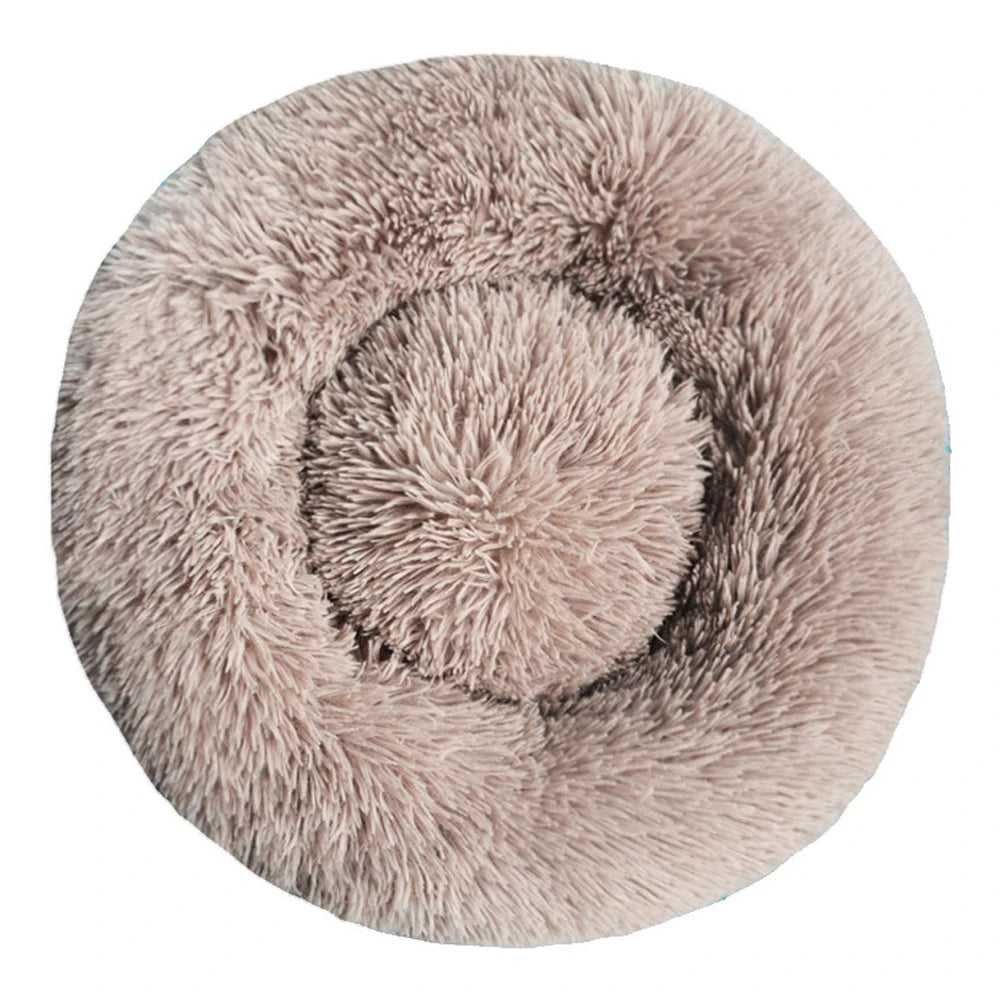 Donut Cuddler Dog Bed – Removable-Cover Plush Nest for Medium Dogs