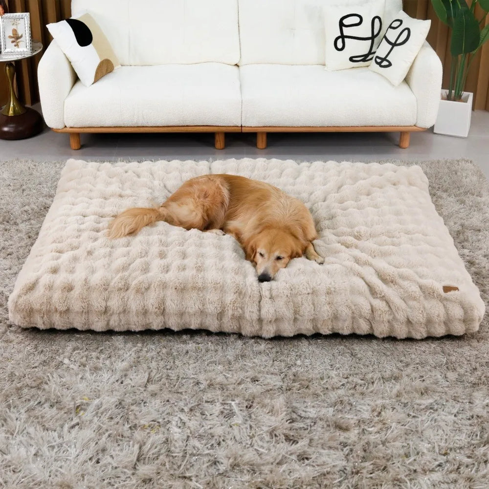 Ultra-Plush Crate Mattress – Washable Cushion Pad for Dog Crates