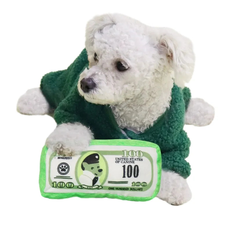 Money roll plush dog toy — photo 5