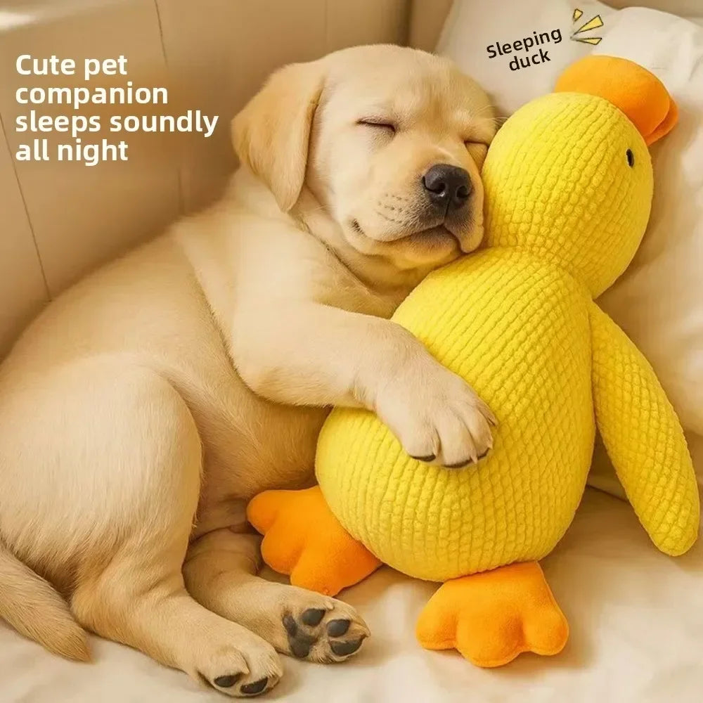 Calming duck squeaky plush dog toy — photo 4