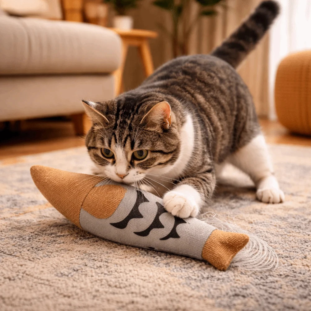 Crinkle fish cat kicker toy — photo 3