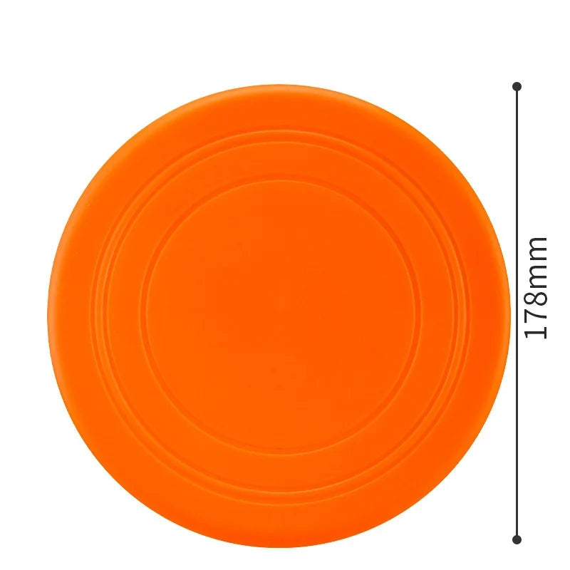 Silicone Flying Disc Dog Toy — Soft Chew-Resistant Flyer for Fetch