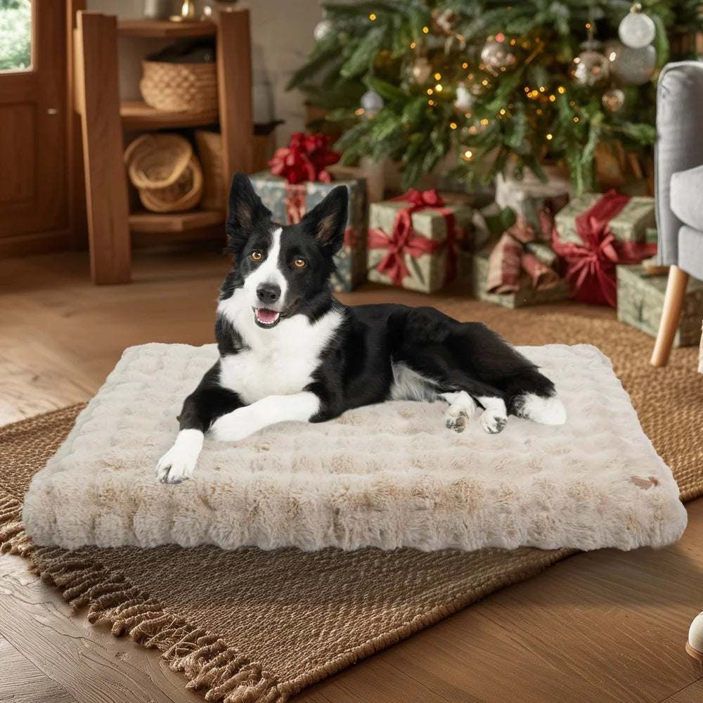 Ultra-Plush Crate Mattress – Washable Cushion Pad for Dog Crates