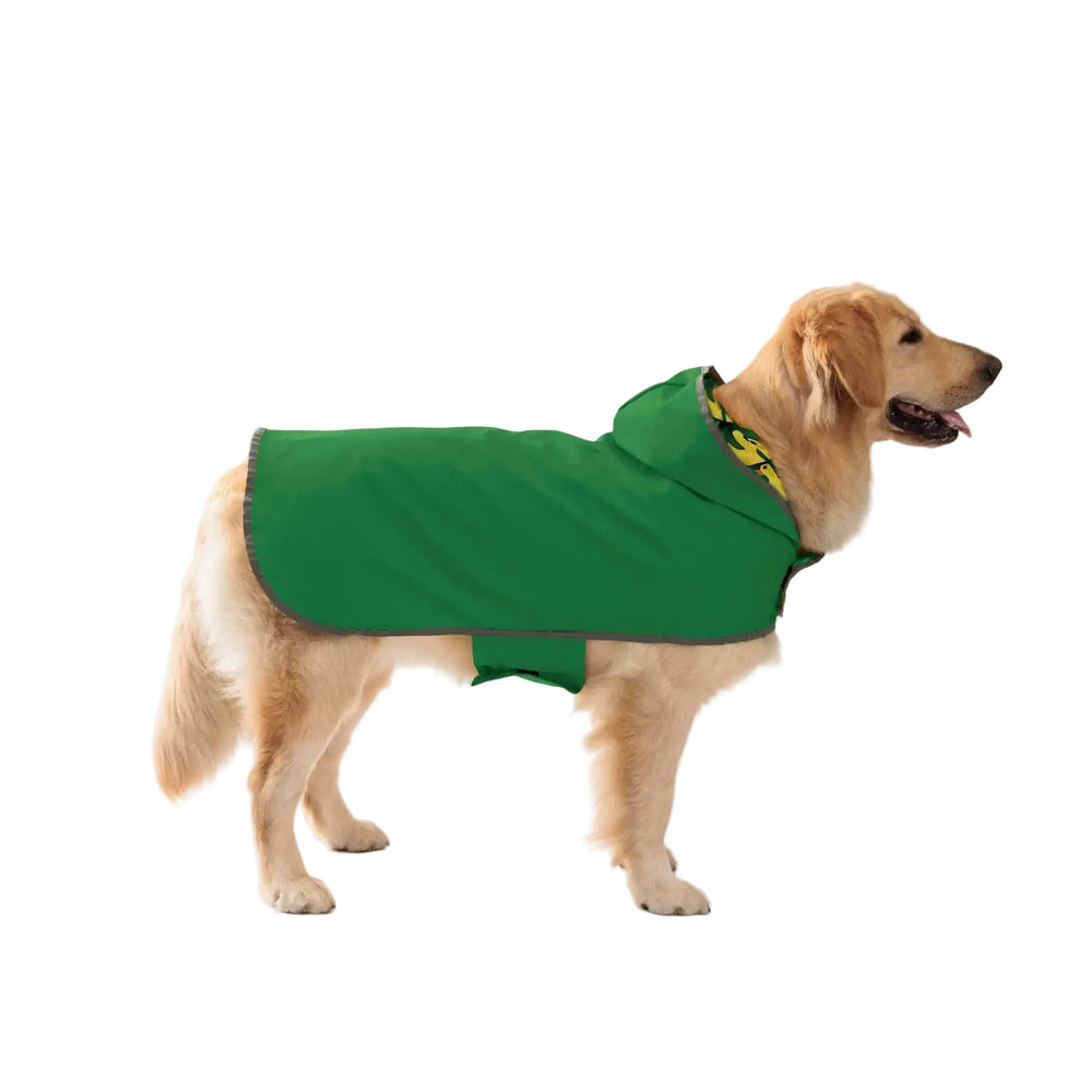 Double-Layer Dog Raincoat — Reversible Two-Way Waterproof Rain Jacket
