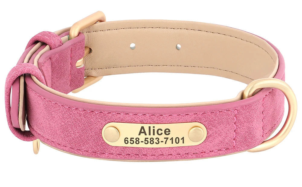 Personalized Leather Dog Collar – Free Custom Engraving