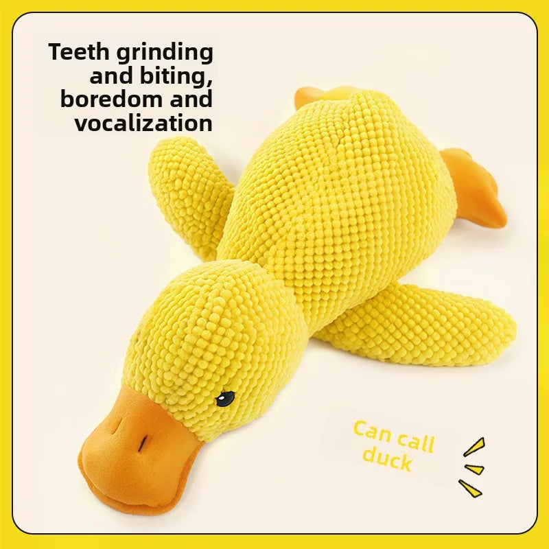 Calming duck squeaky plush dog toy — photo 13