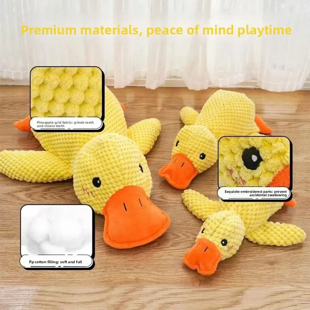 Calming duck squeaky plush dog toy — photo 5