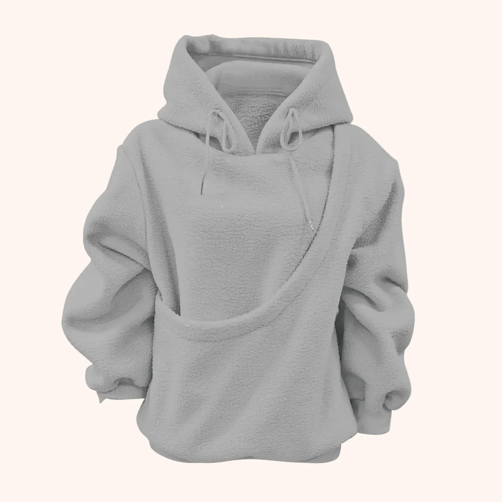 Pet Carrier Hoodie with front pouch – Grey
