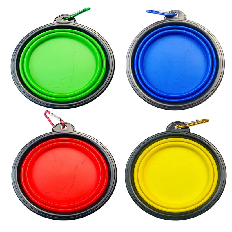 Collapsible Silicone Dog Bowl – Clip-On Travel Bowl for Hikes