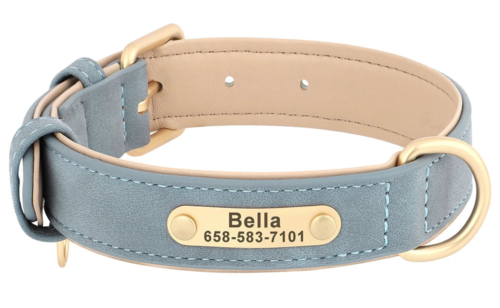 Personalized Leather Dog Collar – Free Custom Engraving