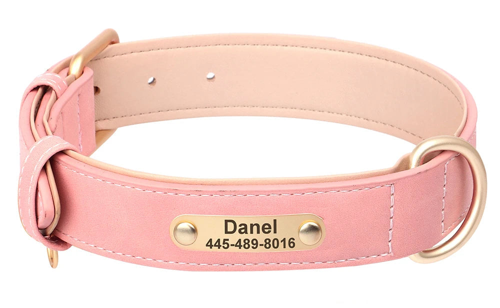 Personalized Leather Dog Collar – Free Custom Engraving