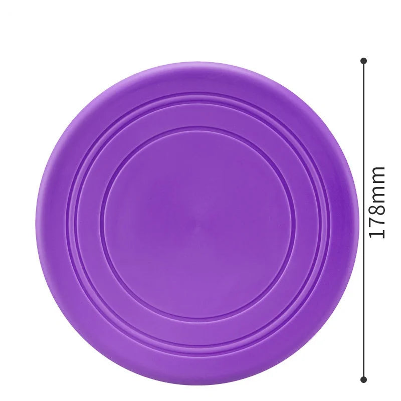 Silicone Flying Disc Dog Toy — Soft Chew-Resistant Flyer for Fetch