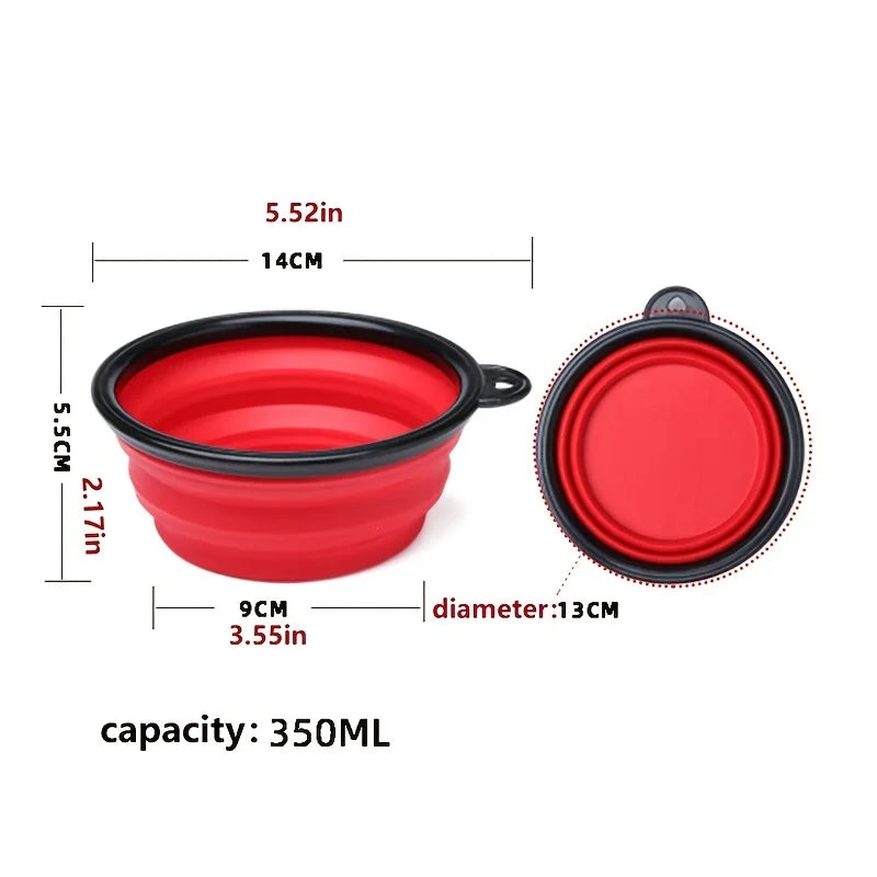 Collapsible Silicone Dog Bowl – Clip-On Travel Bowl for Hikes