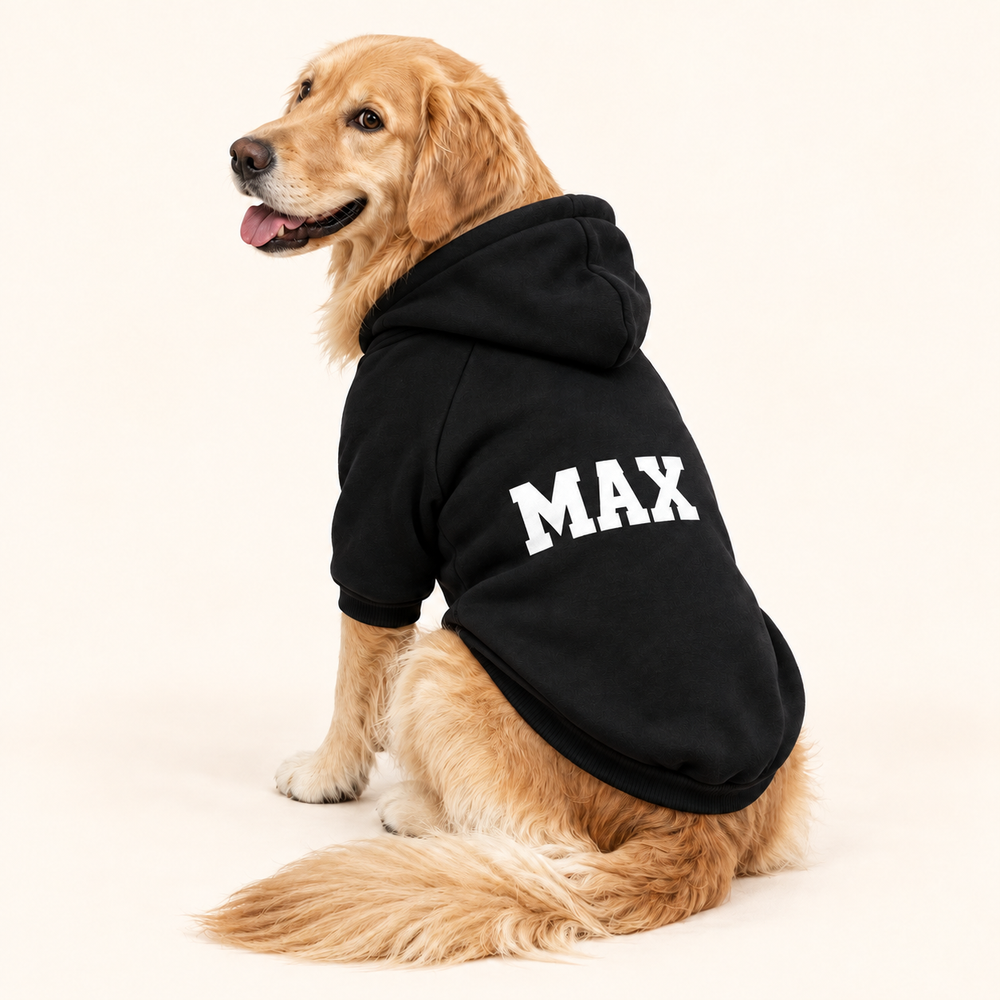 Personalized Dog Hoodie – Black