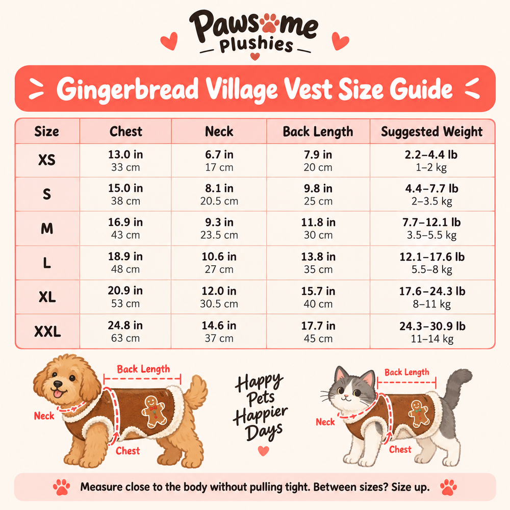 Gingerbread Christmas Dog Vest – detail view 2