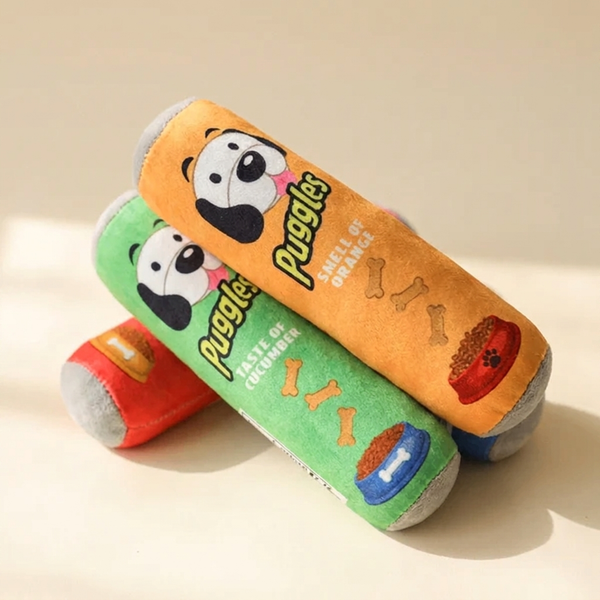 Squeaky Cartoon Plush Dog Toy — Fun Teeth-Cleaning Chew for Small & Large Dogs