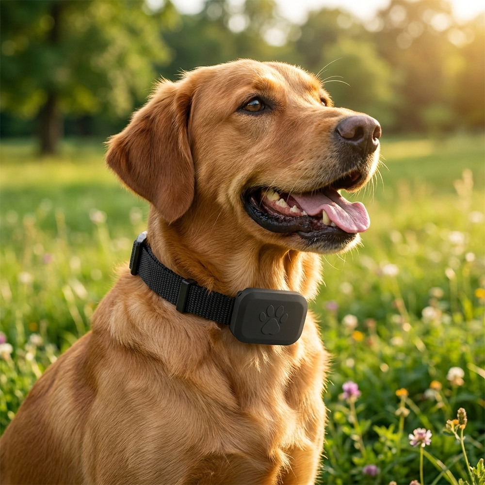 Real-Time Pet GPS Tracker – Waterproof Anti-Lost Collar Locator – lifestyle product photo