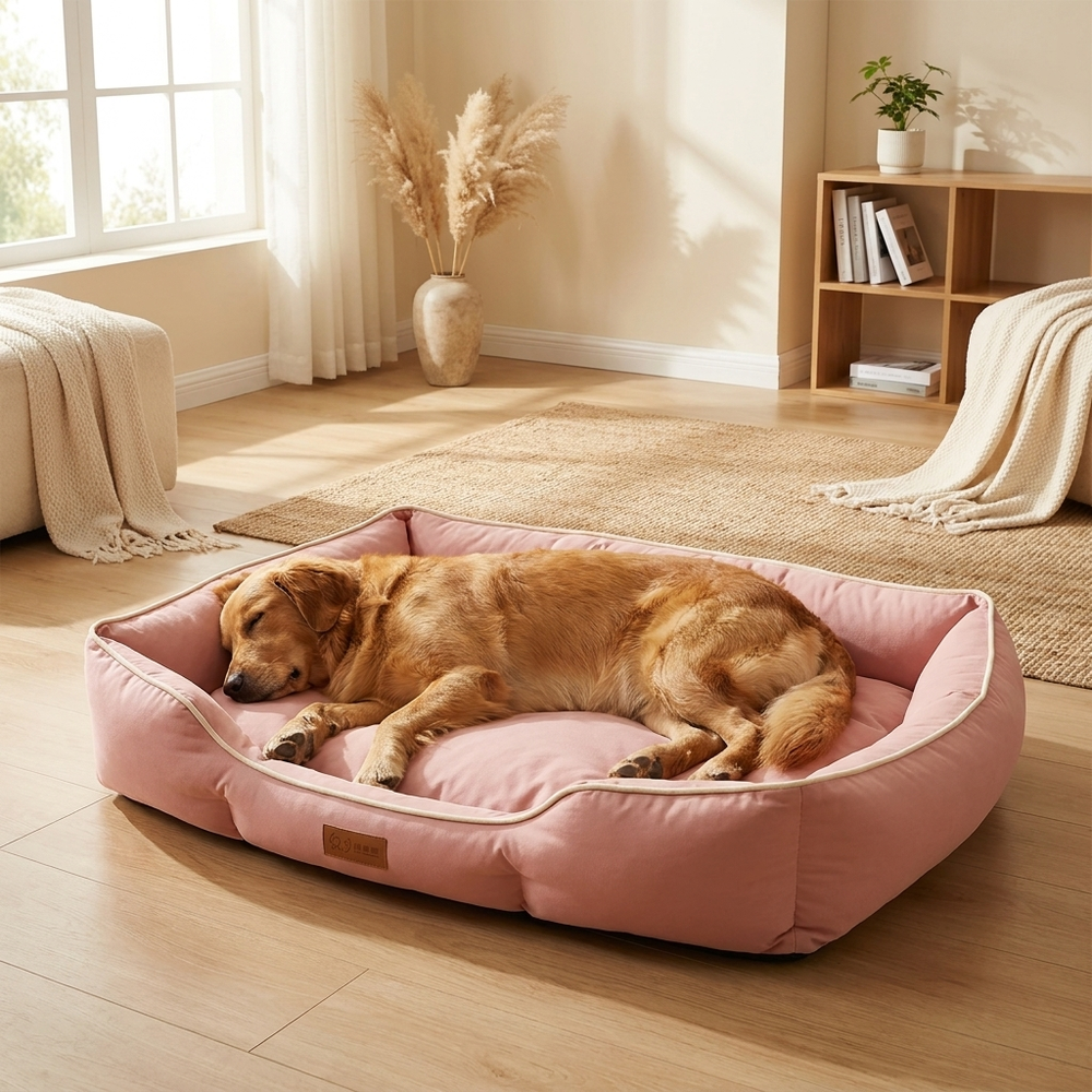 Large Dog Sofa Bed – Big-Space Warm Cushion for Heavy Sleepers – lifestyle product photo