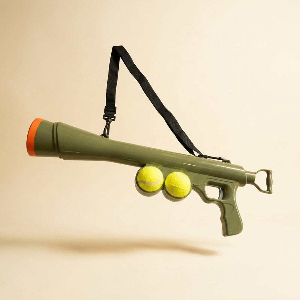 Dog Ball Launcher Toy – Interactive Fetch Trainer with 2 Balls