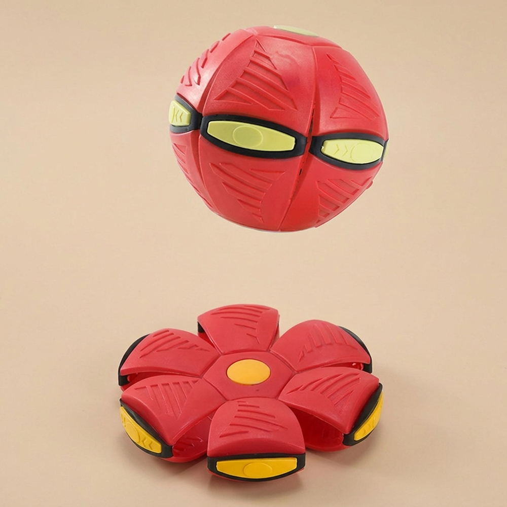 Interactive UFO Ball Dog Toy – Red