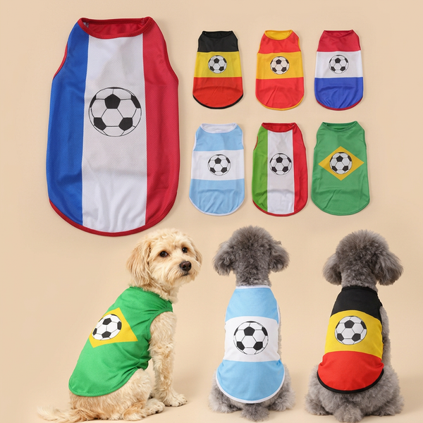 Dog Football Jersey – National Flag Soccer Shirt for Dogs & Cats