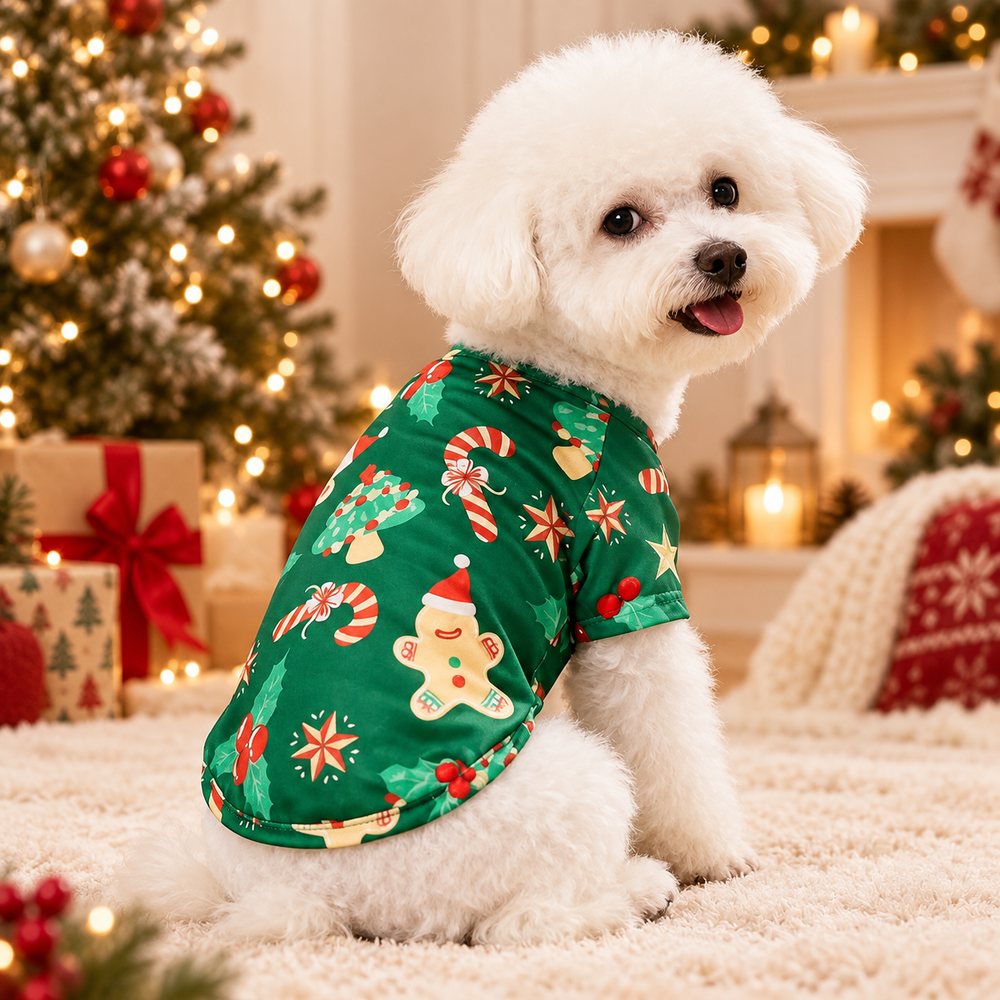Christmas Dog Shirt – Green