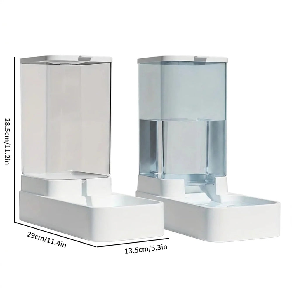 Gravity Pet Feeder & Water Dispenser Set – Auto-Refill Bowls