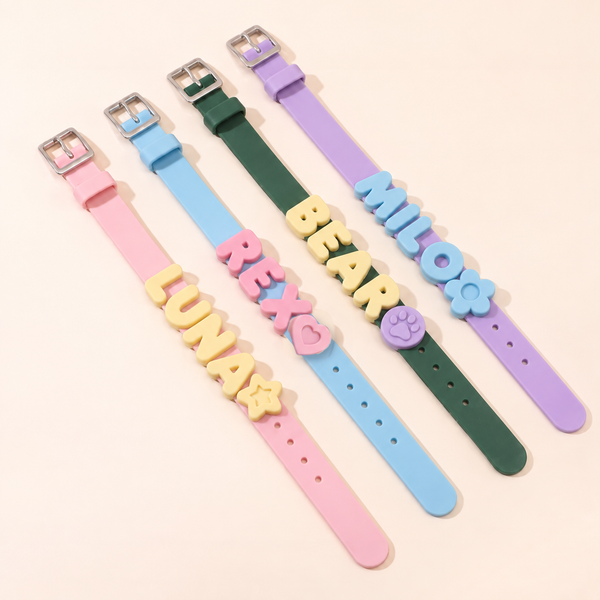 Custom Collar + Name Charms Set – Spell Any Name