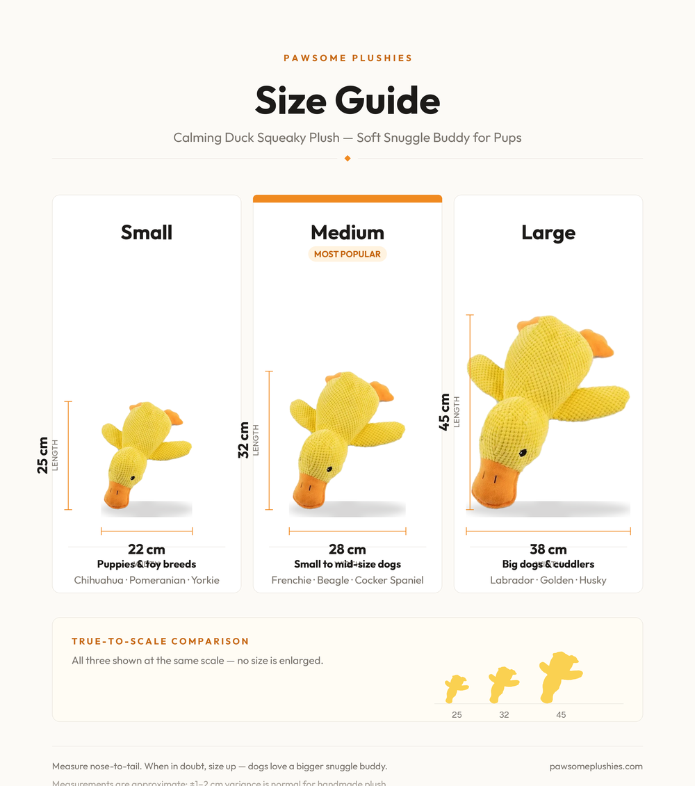 Snuggle Duck Squeaky Plush Dog Toy — Soft Nap Buddy for Pups