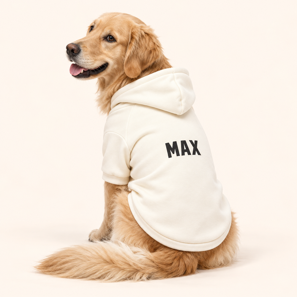 Personalized Dog Hoodie – White
