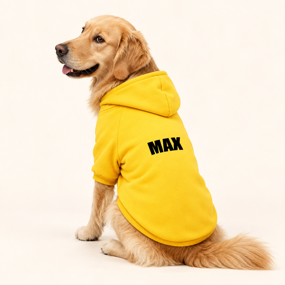 Personalized Dog Hoodie – Yellow