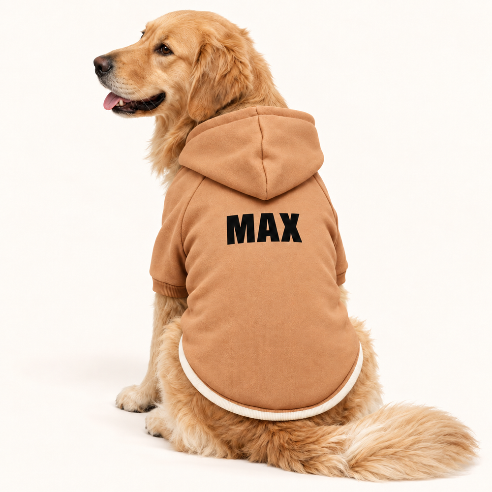 Personalized Dog Hoodie – Brown