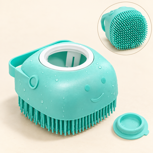 Silicone Pet Bath Brush – Soft Massage Scrubber