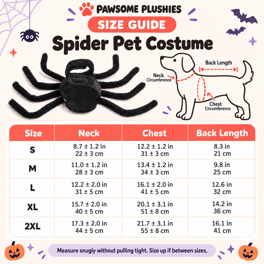 Giant Spider Dog Costume – detail view 2